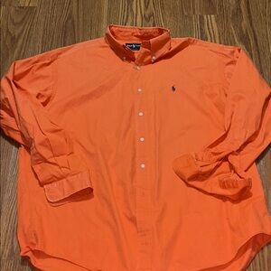 Ralph Lauren Blake Shirt Men’s Shirt XL Brick Orange Button Down Vintage Twill
